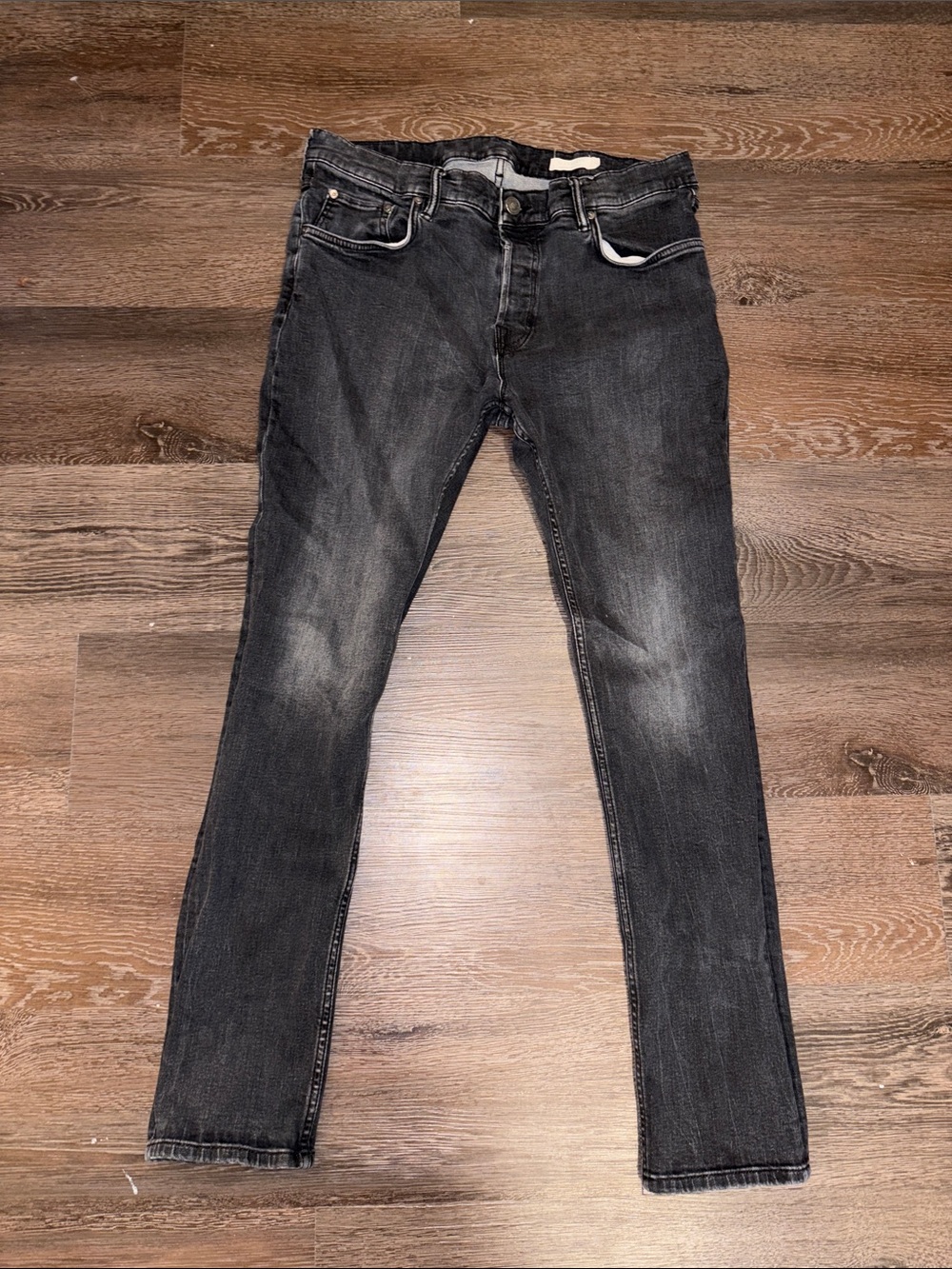 AllSaints Men's Skinny Washed Black Jeans